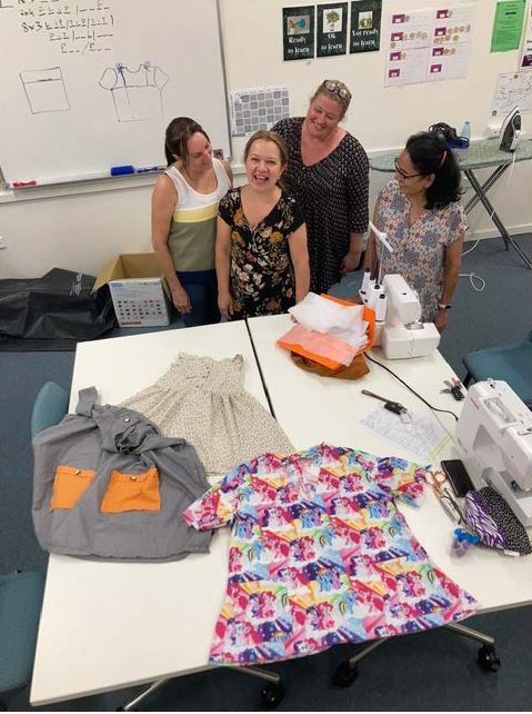 Everyone loves Jo: Students Maria, Jo, Tina & Karuna at WEA Illawarra